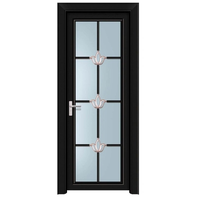 Sound Insulation Aluminum Bathroom Doors Swing Tempered Glass Door