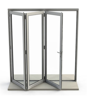 KLUK Aluminium Bifold Doors Laminated Glass Wood Grain For Patio