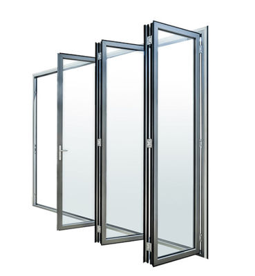 KLUK Aluminium Bifold Doors Laminated Glass Wood Grain For Patio