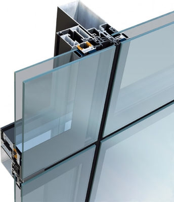 Unitized Aluminium Curtain Wall Systems Modern Facade Design For Commercial Mall