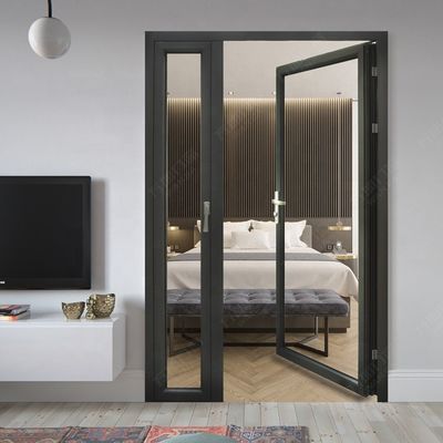 Lightning Protection Aluminium Casement Doors , Double Glazed French Doors