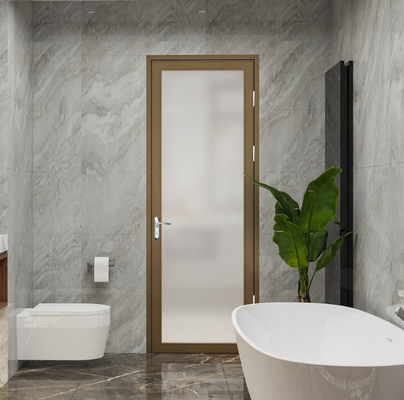 Unilateral Outsourcing Art Glass Aluminum Bathroom Doors without pattern
