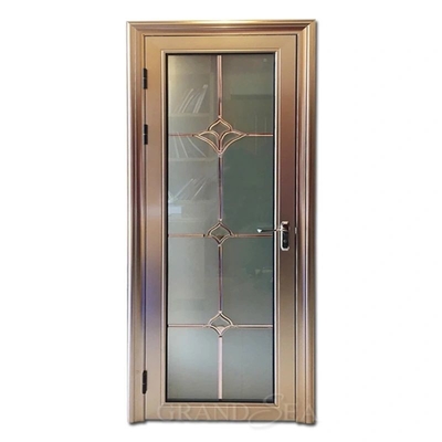 Sound Insulation Aluminum Bathroom Doors Swing Tempered Glass Door
