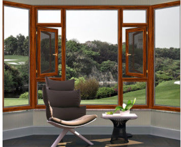 Casement Aluminium Tilt And Turn Windows Horizontal Champagne Color Anodising