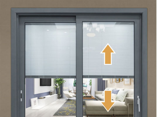 Waterproof Double Glazed Aluminium Sliding Doors Powder Coated