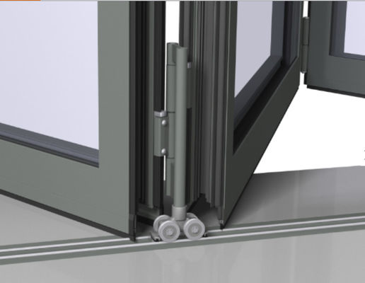 Accordion Style Modern Aluminium Windows With Retractable Screen