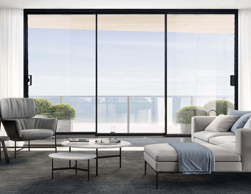 Waterproof Aluminium Two/Three Track Sliding Windows Narrow Side Anodized With Subhead Subsills