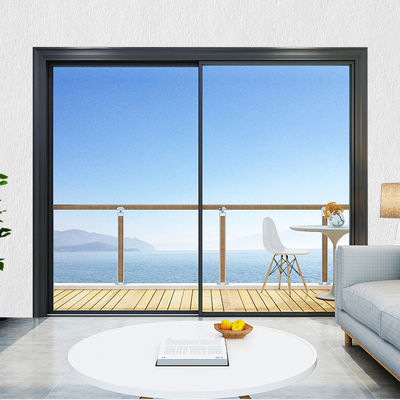 Waterproof Aluminium Two/Three Track Sliding Windows Narrow Side Anodized With Subhead Subsills