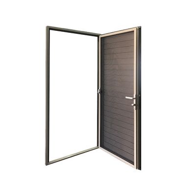 Soundproof Fiberglass Louvered Doors , Grey Aluminium Door With Louvers