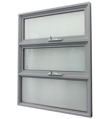 Silver Anodized Frame Aluminum Awning Windows Horizontal Tilt And Swing